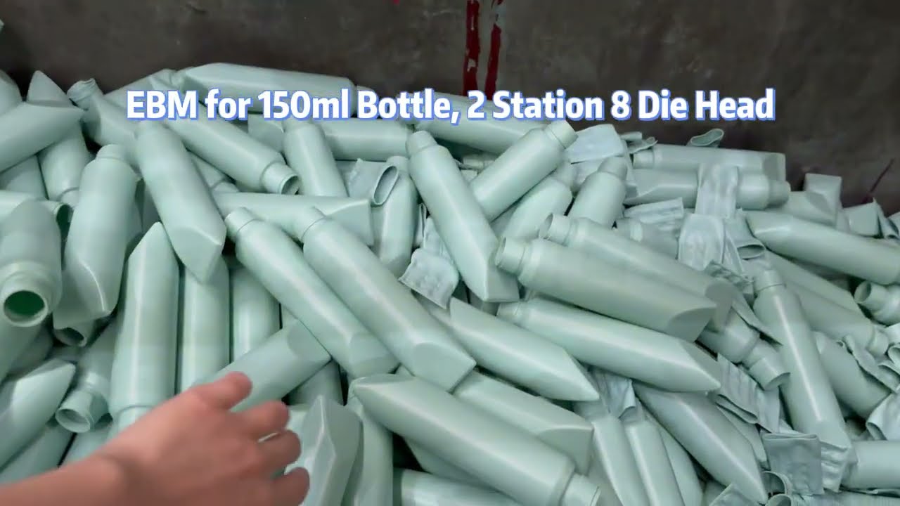 2 Station 8 Die Head Powerjet EB70U Extrusion Blow Molding Machine for 150ml PE Bottles