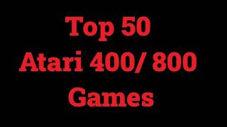 Top 50 Atari 400/ 800 Games