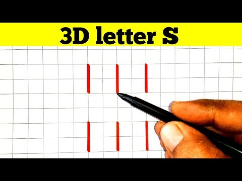 How to Draw 3D letter S Step By Step || 3D Trick