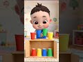 顏色配對🔴🟡🟢紙杯遊戲 #liachacha #依娜和恰恰 #kidssong #兒歌 #shorts