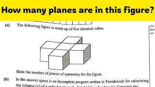 HOW MANY PLANES OF SYMMETRY ARE IN THIS FIGURE?  📐🔥2026 GCE Mathematics Paper 1 
