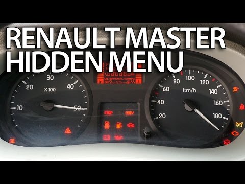 How to enter hidden menu in Renault Master (service test mode)