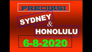 Prediksi Togel Sydney Honolulu Kamis 6 Agustus 2020 Youtube