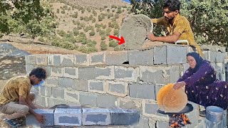 Traditional Nomadic Breakfast by Azam & Mehdi’s Hard Work Building a New Home  Beautiful NomadicLife