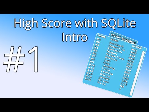 1. Unity tutorial: High score with SQLite - Intro