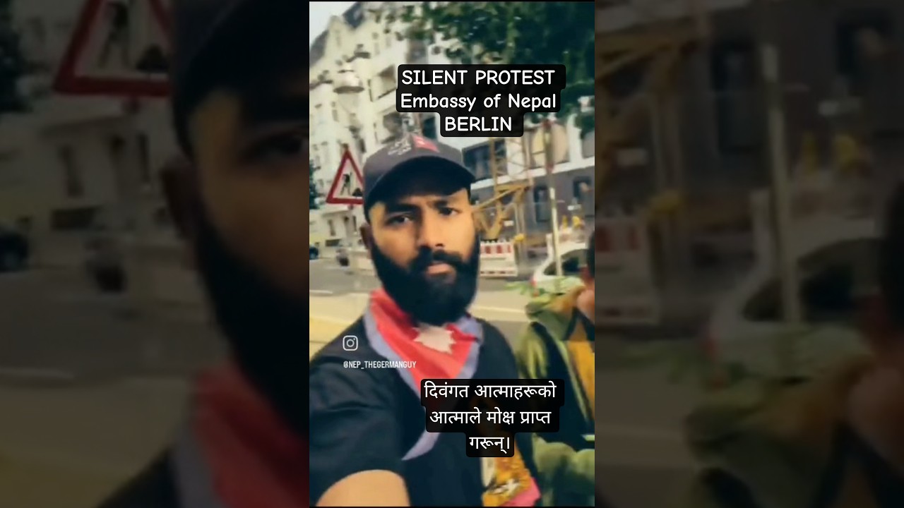 Silent Protest – In Front of Nepal Embassy, Berlin 🕊️✊🌹