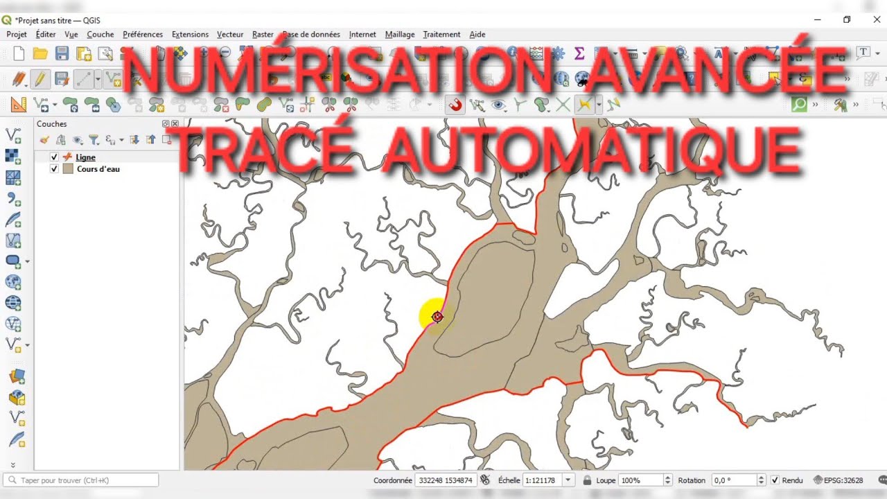 🔴 QGis : Utiliser le Tracé automatique lors de la Numérisation Avancée dans Qgis