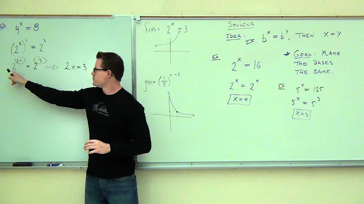 Intermediate Algebra Lecture 12.3:  Graphing and Solving Exponential Functions