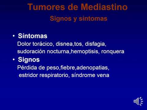 Vídeo: Mediastino: Estructura, Clasificación De Tumores, Ganglios, Síntomas