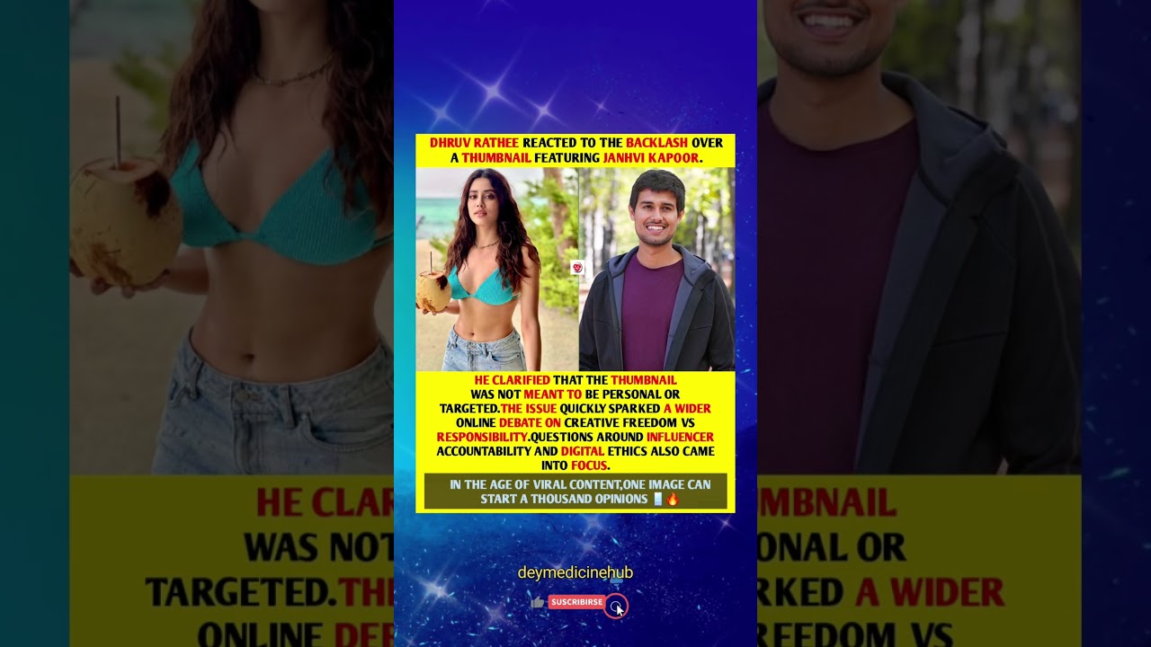 DHRUV RATHEE RESPONDS TO JANHVI KAPOOR THUMBNAIL CONTROVERSY🎥🔥#trendingshorts #bollywood #shortsfeed