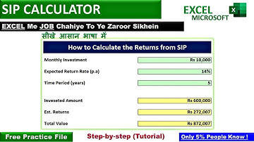 How to Calculate SIP in Ms Excel | Easy Tutorial!