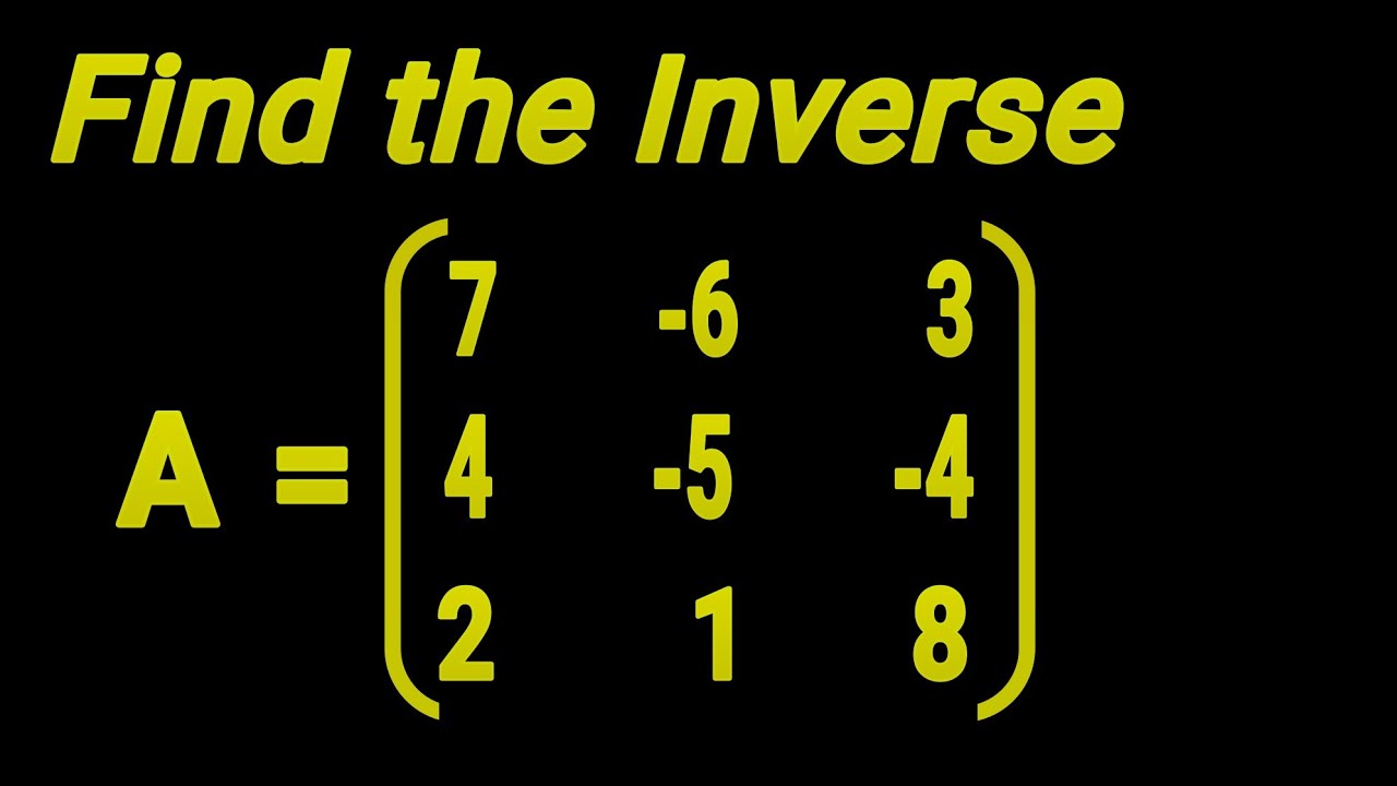 Inverse of a 3x3 Matrix   THE SIMPLE WAY