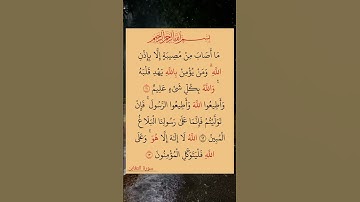 #القرآن_الكريم #سورة التغابن