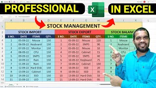 Stock Manage in Excel | Inventory Management Spreadsheet | How to manage stock