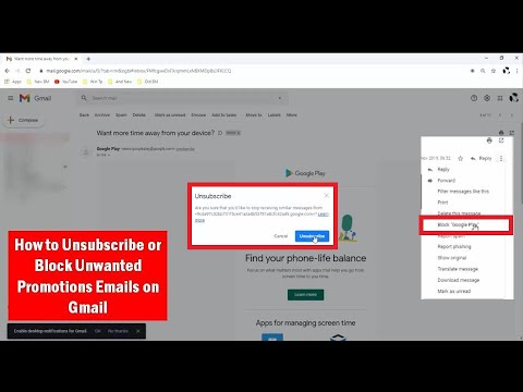 How to Unsubscribe or Block Unwanted Promotions Emails on Gmail - YouTube