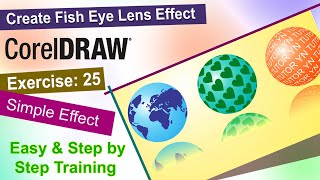 Create Fish Eye Lens Effect in Corel Draw Exercise No. 25 | YN Tutor screenshot 4