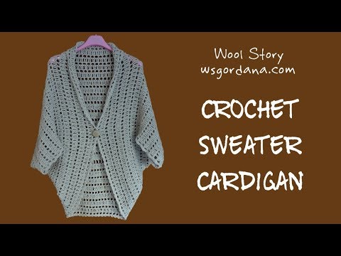 DIY Tutorial - Crochet Sweater Cardigan (Heklani Kardigan)