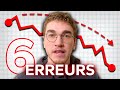 Mes 6 erreurs fatales en bourse