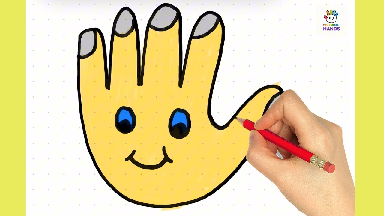 How to Draw a Hand Easy Step by Step | Simple Drawing for Kids - YouTube