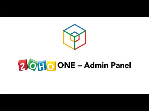 ZOHO ONE - Admin Panel