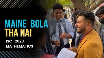 ISC 2023 Mathematics Paper | Fir Paper leak kar diya kya ? | Yash sir Teacher or Astrologer ?