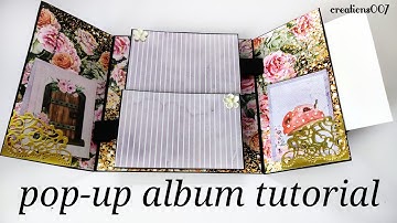 3D Pop-up Album - How to create pop-up page | tutorial | DIY | Scrapbook page