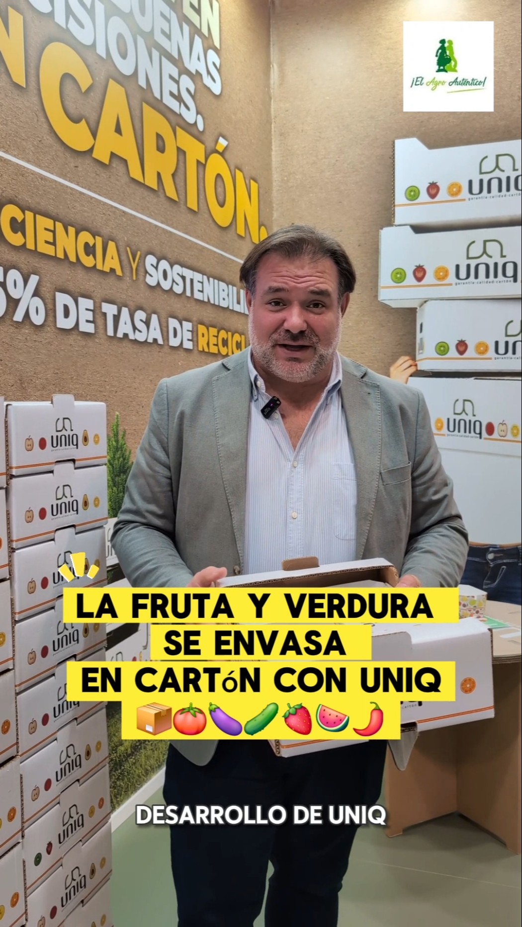 La fruta y verdura se envasa en cartón con Uniq 📦🍅🍆🥒🍓🍉🌶