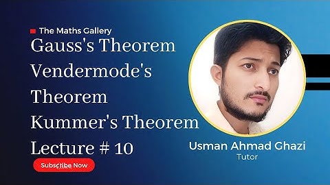 Guass Theorem, Vandermode