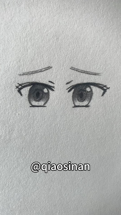 Draw a cute anime girl's eyes
