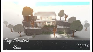 Cozy Christmas Home 127k | Bloxburg Speed Build