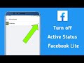 How to turn off active status on facebook lite