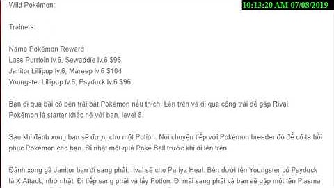 Hướng dẫn chơi game pokemon white 2