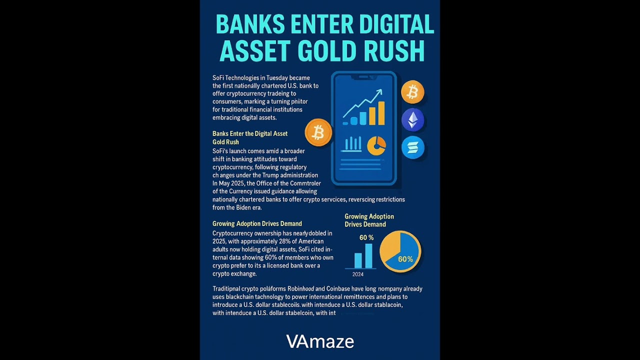 SoFi becomes first U.S. bank to offer crypto trading - YouTube
