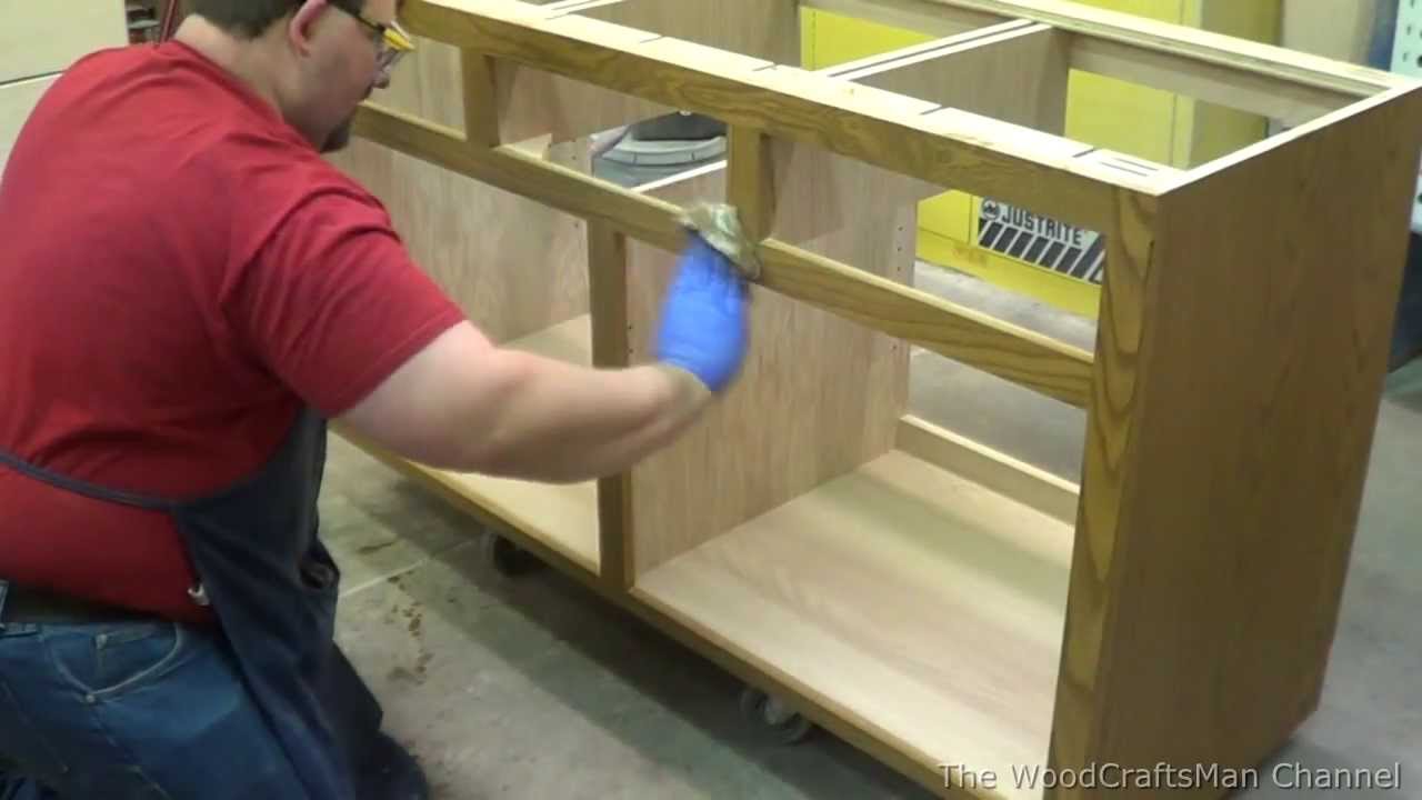 Building Custom Oak Cabinets Episode 8 Applying The Stain Youtube