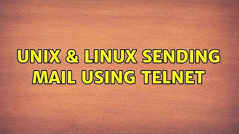 Unix & Linux: sending mail using telnet