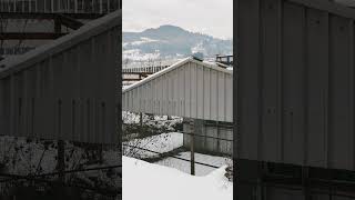 Majestic mountain retreat! 🏔️❤️ Frosty peaks, snug cabins, and a winter paradise 🌨️.