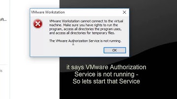 How to Fix VMware Authorization Service not running error
