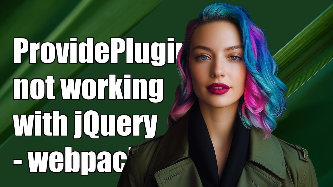 ProvidePlugin not working with jquery - webpack - YouTube