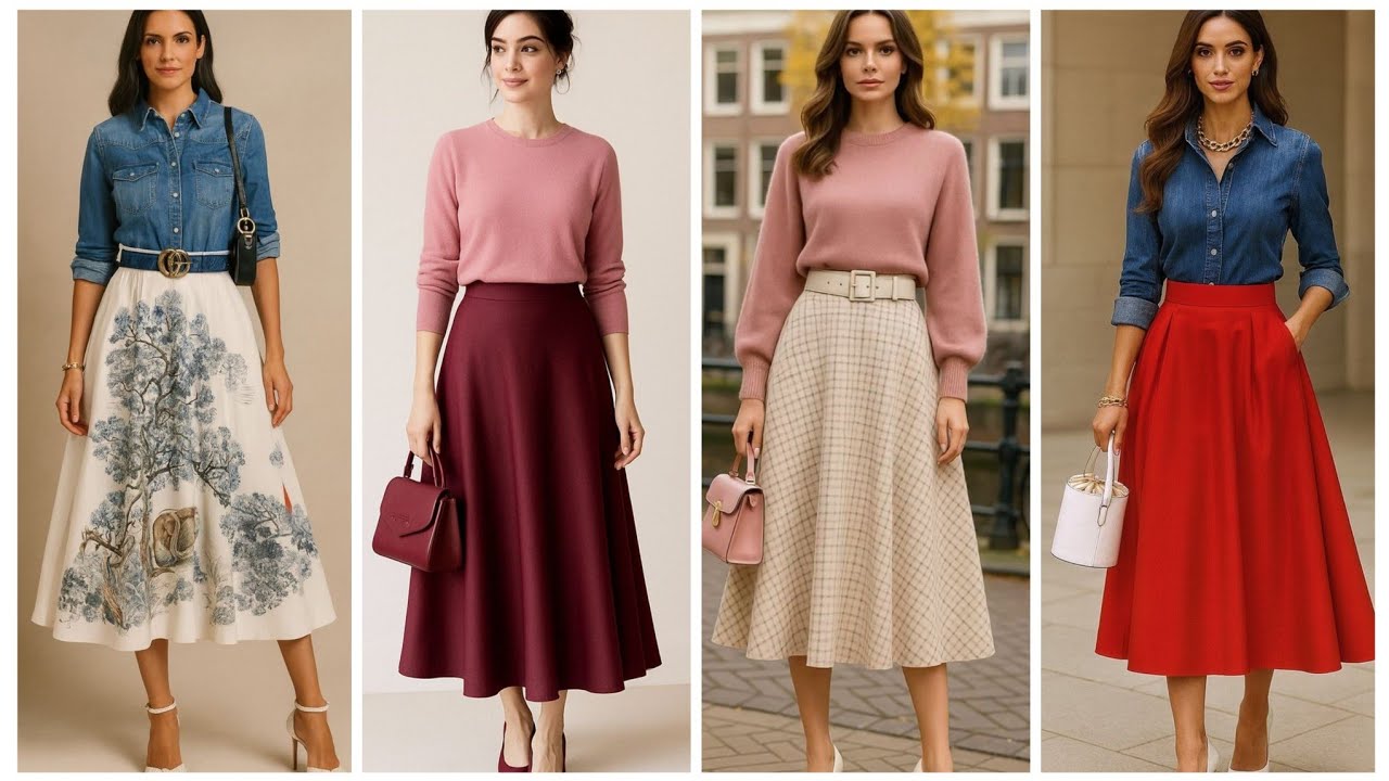 Элегантные наряды с юбками, которые всегда привлекают внимание.