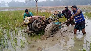 power tiller পাওয়ার টিলার  in village muddy. how overcame from mud land part 34 by The Tos vlogs 473 views 2 years ago 3 minutes, 46 seconds