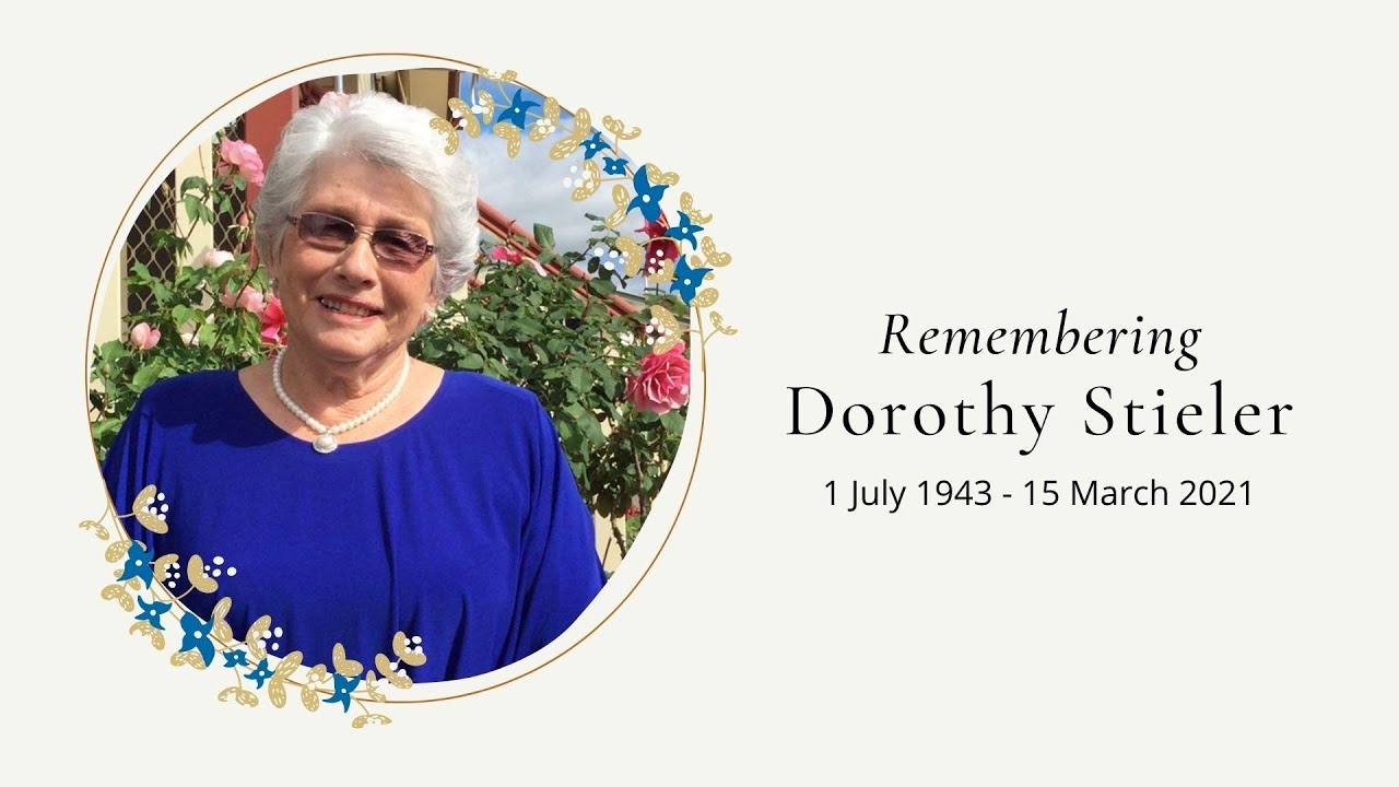 Funeral for Mrs Dorothy Stieler Wed 31 March 21 10am QLD time YouTube