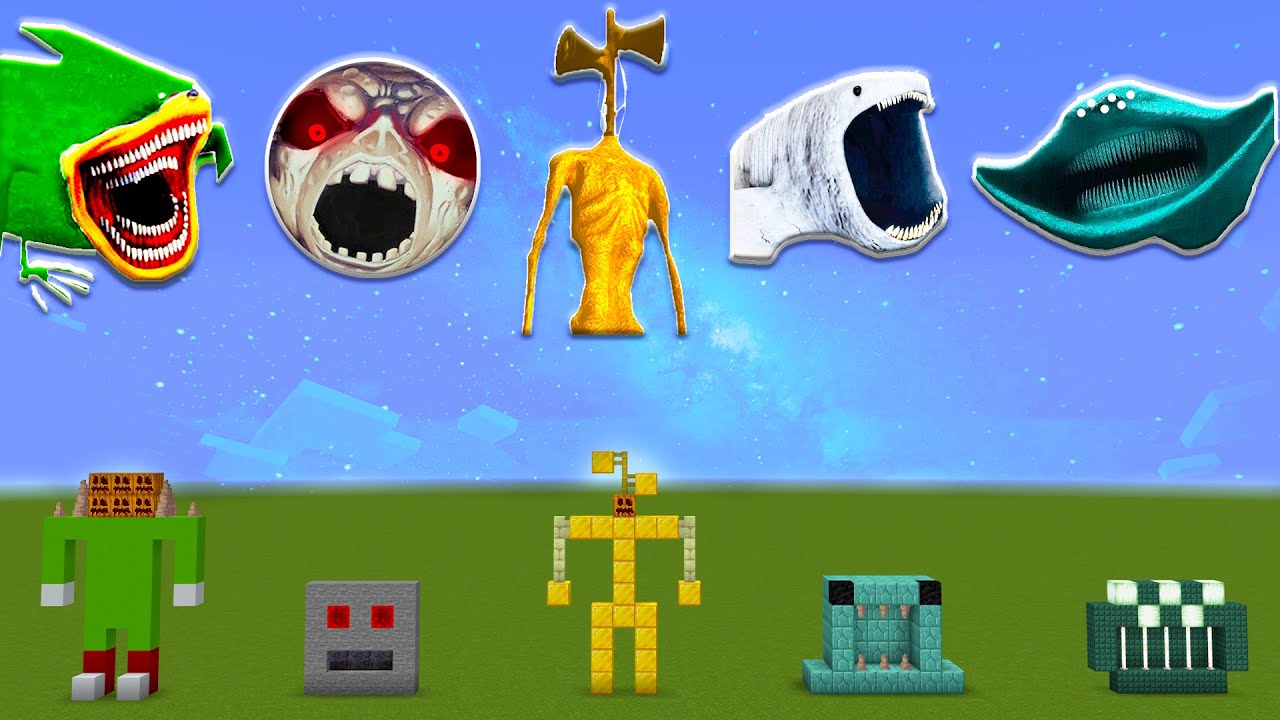 NEVER SPAWN Emerald Shin Sonic, Lunar Moon, Gold Siren Head & Ocean Monsters in Minecraft