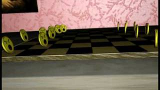 3D checkers animation