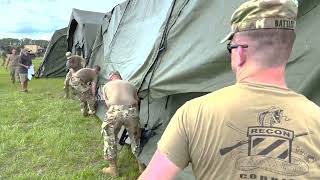 Tactical Operations Center tent setup rehearsal