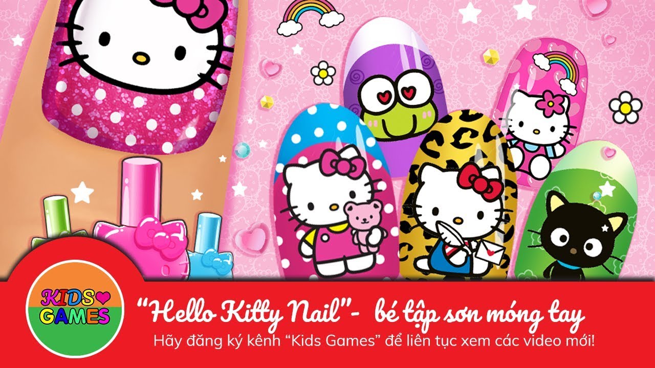 B s n m ng tay c ng hello kitty kids games youtube