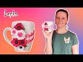 Декор кружки из полимерной глины / How to mold polymer clay flowers / Mug with polymer clay decor