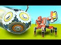 Over-Engineering Impractical Weapons: Saw Blade Wrecking Ball! - Scrap Mechanic Gameplay