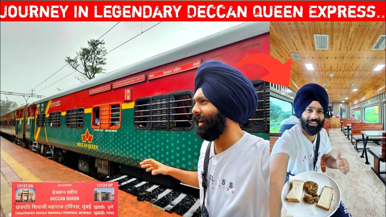 Pune To Mumbai Full Journey In 12124 Legendary Deccan Queen Express...*Kya Awesome Dining Car Hai*