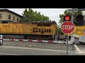 Union Pacific 2468 Manifest Southbound, Broadway Railroad Crossing Street Running Jack London Square