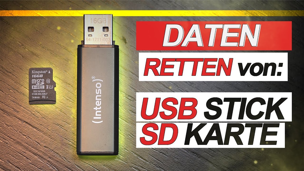 Wie RETTET man Daten von USB Stick und SD Karte? - YouTube